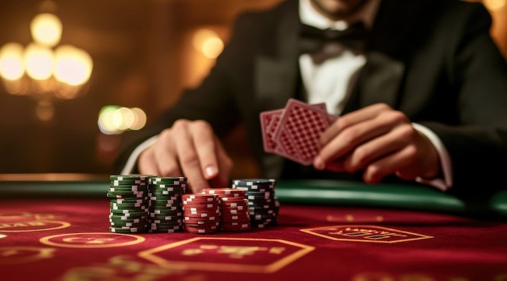 Pengguna melakukan pengecekan deposit melalui aplikasi hiburan digital secara mobile
